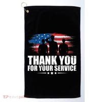 Thank You For Your Service Veteran Day Gift Golf Towel thumb 0