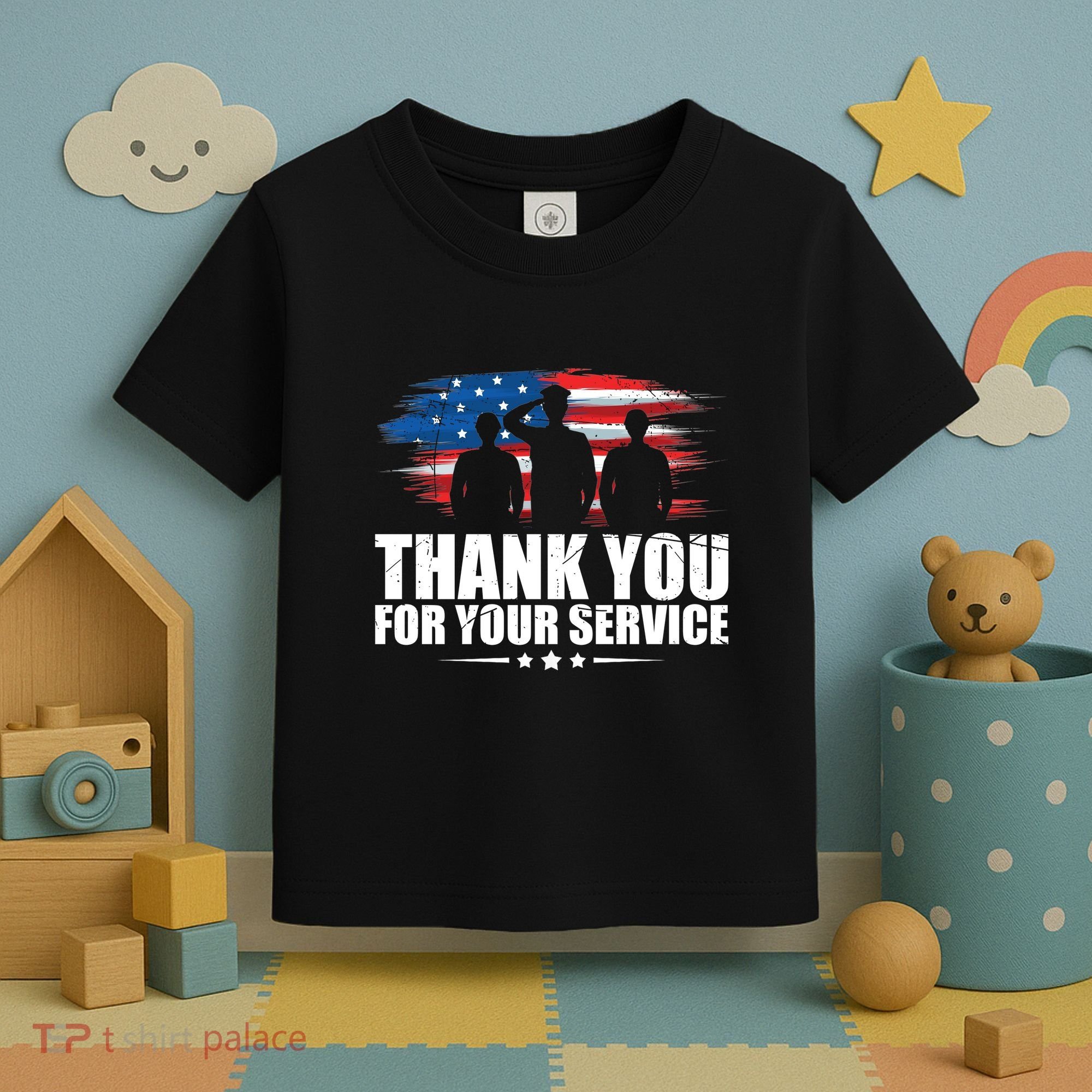 Thank You For Your Service Veteran Day Gift Toddler T-Shirt