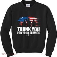 Thank You For Your Service Veteran Day Gift Kids Sweatshirt thumb 0
