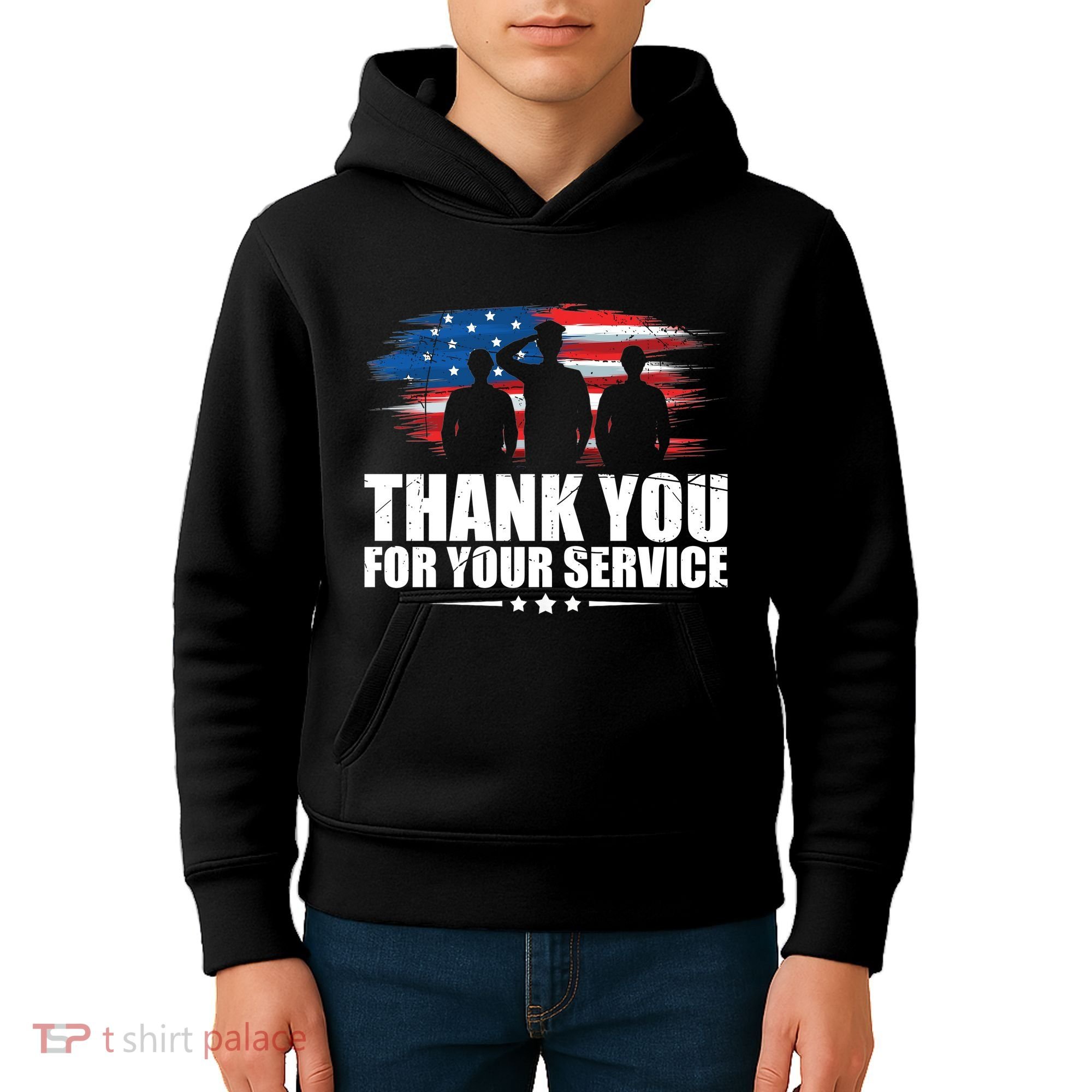 Thank You For Your Service Veteran Day Gift Kids Hoodie