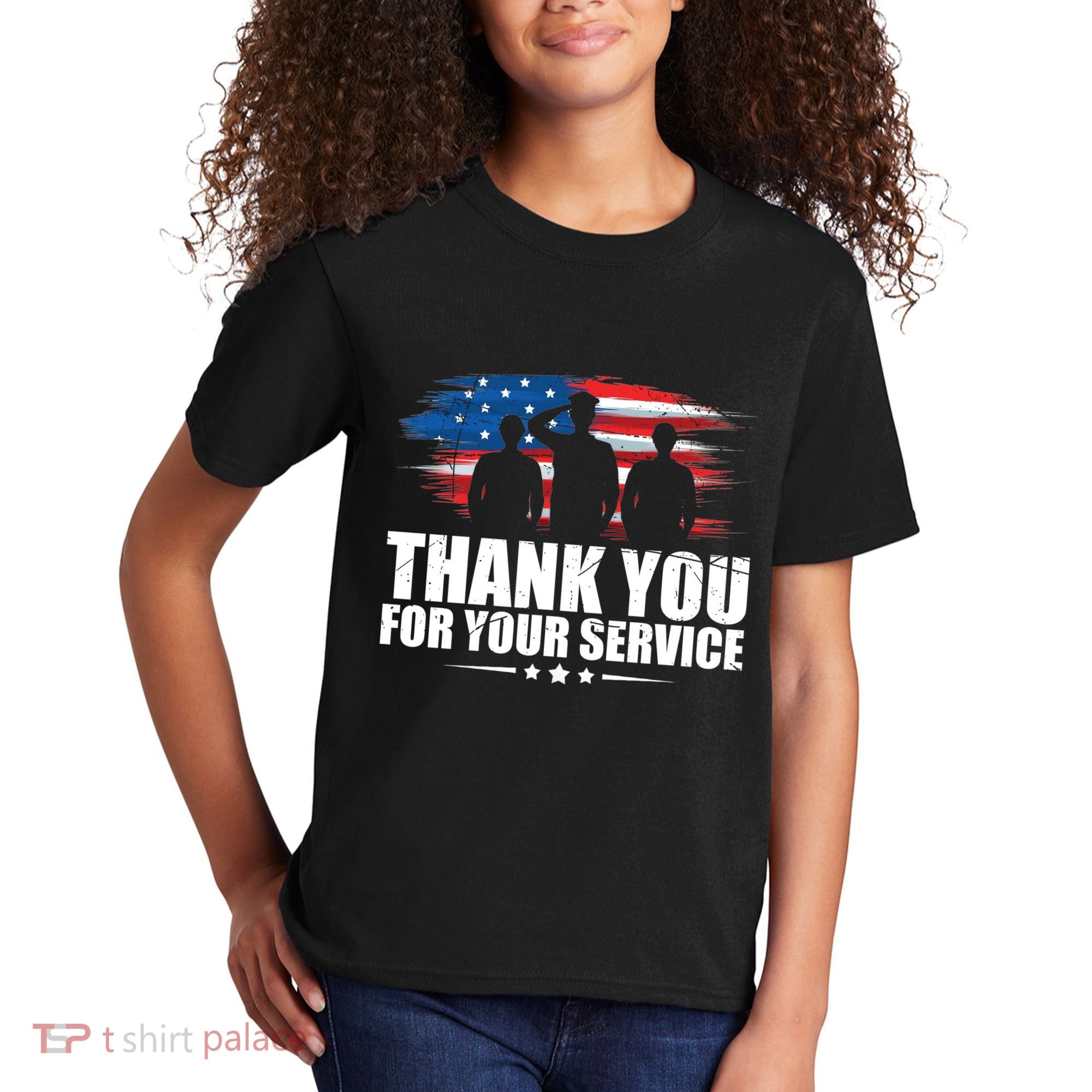 Thank You For Your Service Veteran Day Gift Kids T-Shirt