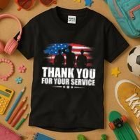 Thank You For Your Service Veteran Day Gift Kids T-Shirt thumb 3