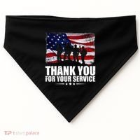 Thank You For Your Service Veteran Day Gift USA-Made Doggie Bandana thumb 0