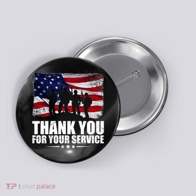 Thank You For Your Service Veteran Day Gift Button
