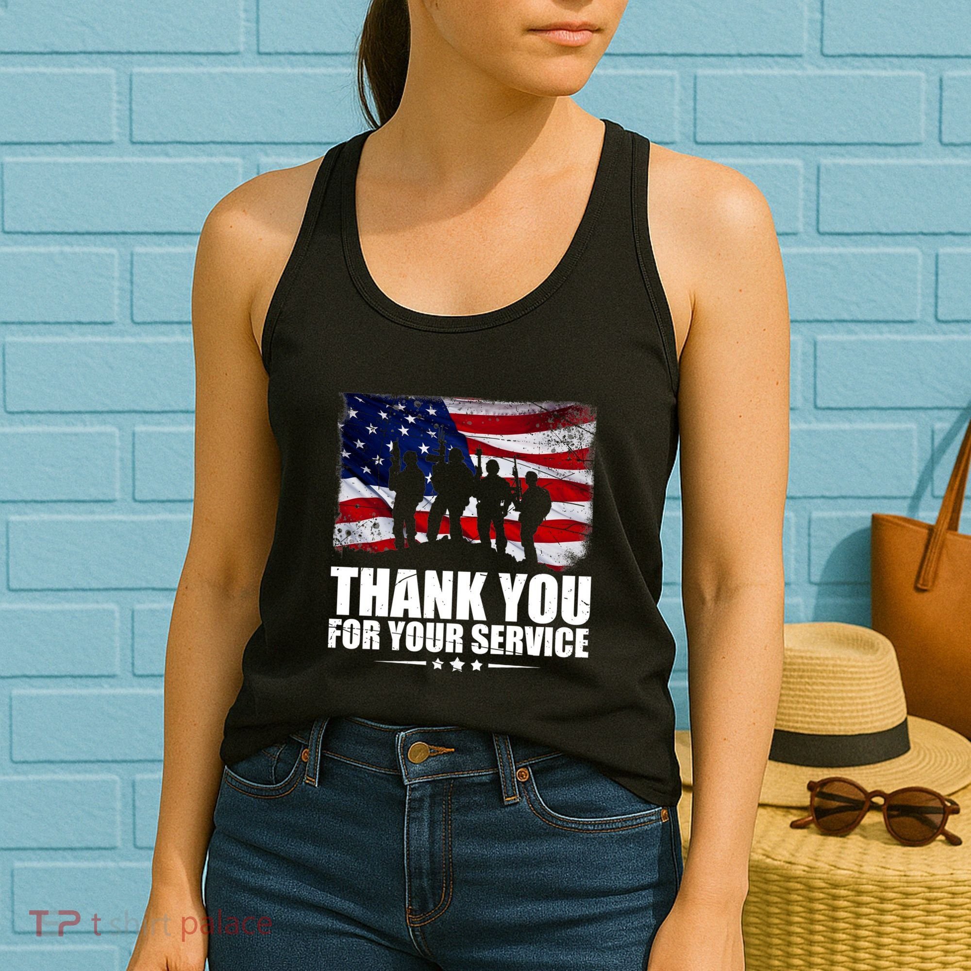 Thank You For Your Service Veteran Day Gift Women's Tank Top