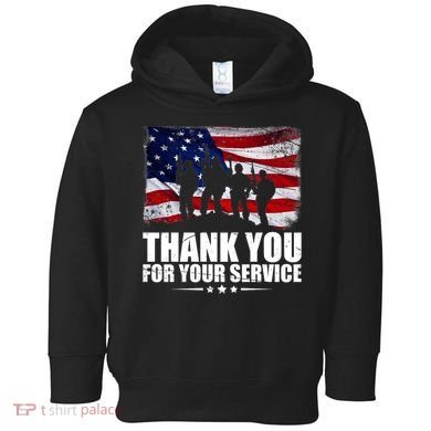 Thank You For Your Service Veteran Day Gift Toddler Hoodie