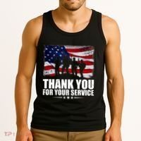 Thank You For Your Service Veteran Day Gift Tank Top thumb 3