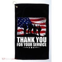 Thank You For Your Service Veteran Day Gift Golf Towel thumb 0