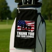 Thank You For Your Service Veteran Day Gift Golf Towel thumb 2