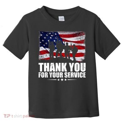 Thank You For Your Service Veteran Day Gift Toddler T-Shirt