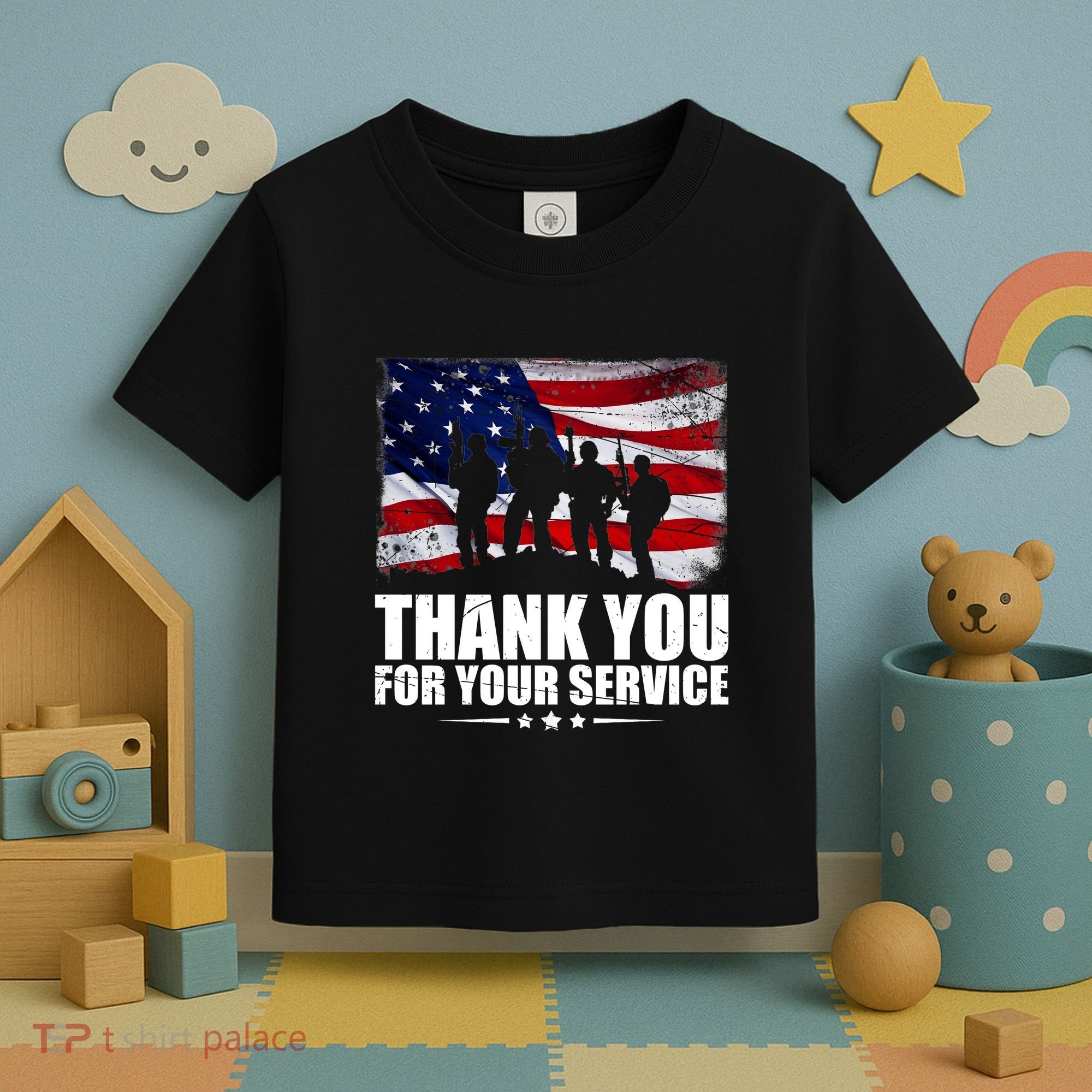 Thank You For Your Service Veteran Day Gift Toddler T-Shirt