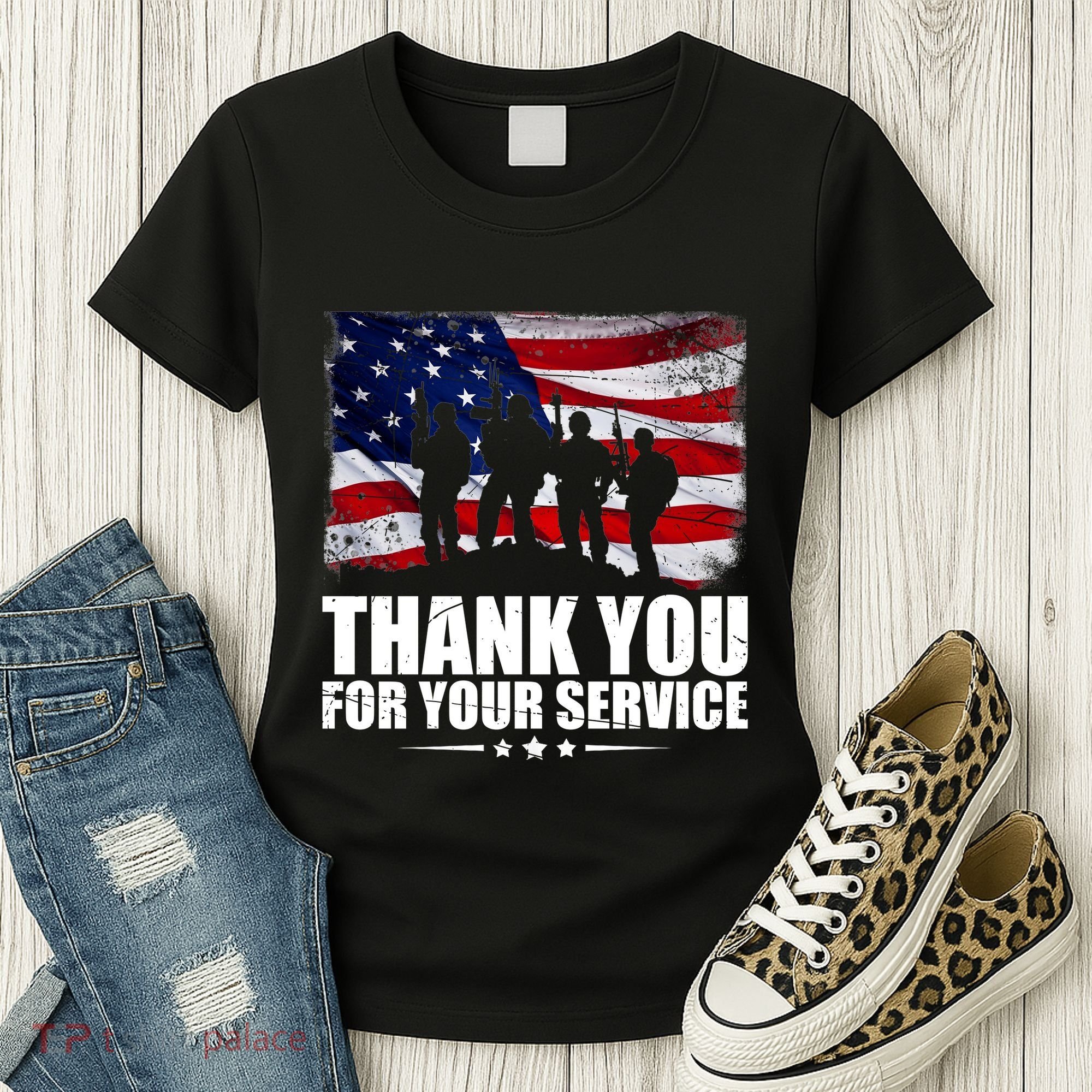 Thank You For Your Service Veteran Day Gift Women's T-Shirt