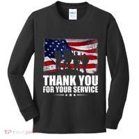 Thank You For Your Service Veteran Day Gift Kids Long Sleeve Shirt thumb 0