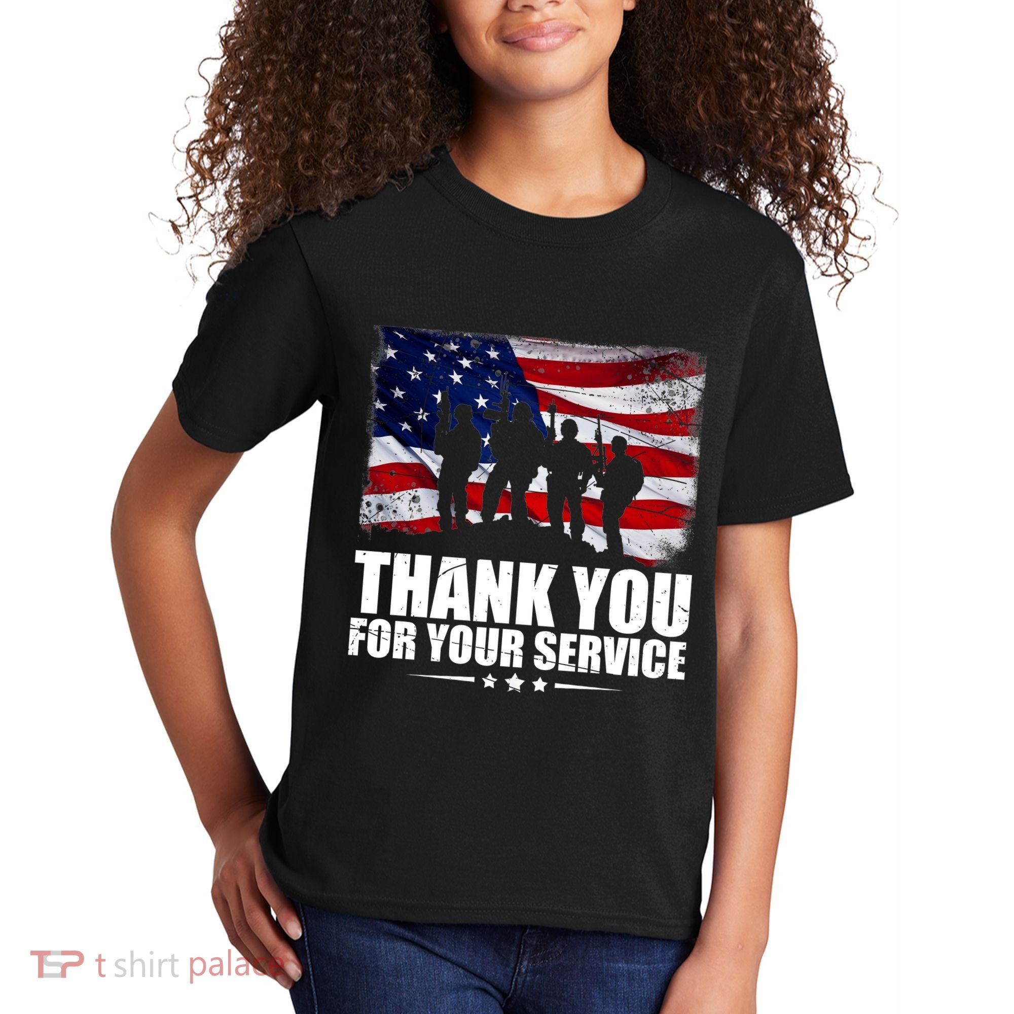 Thank You For Your Service Veteran Day Gift Kids T-Shirt