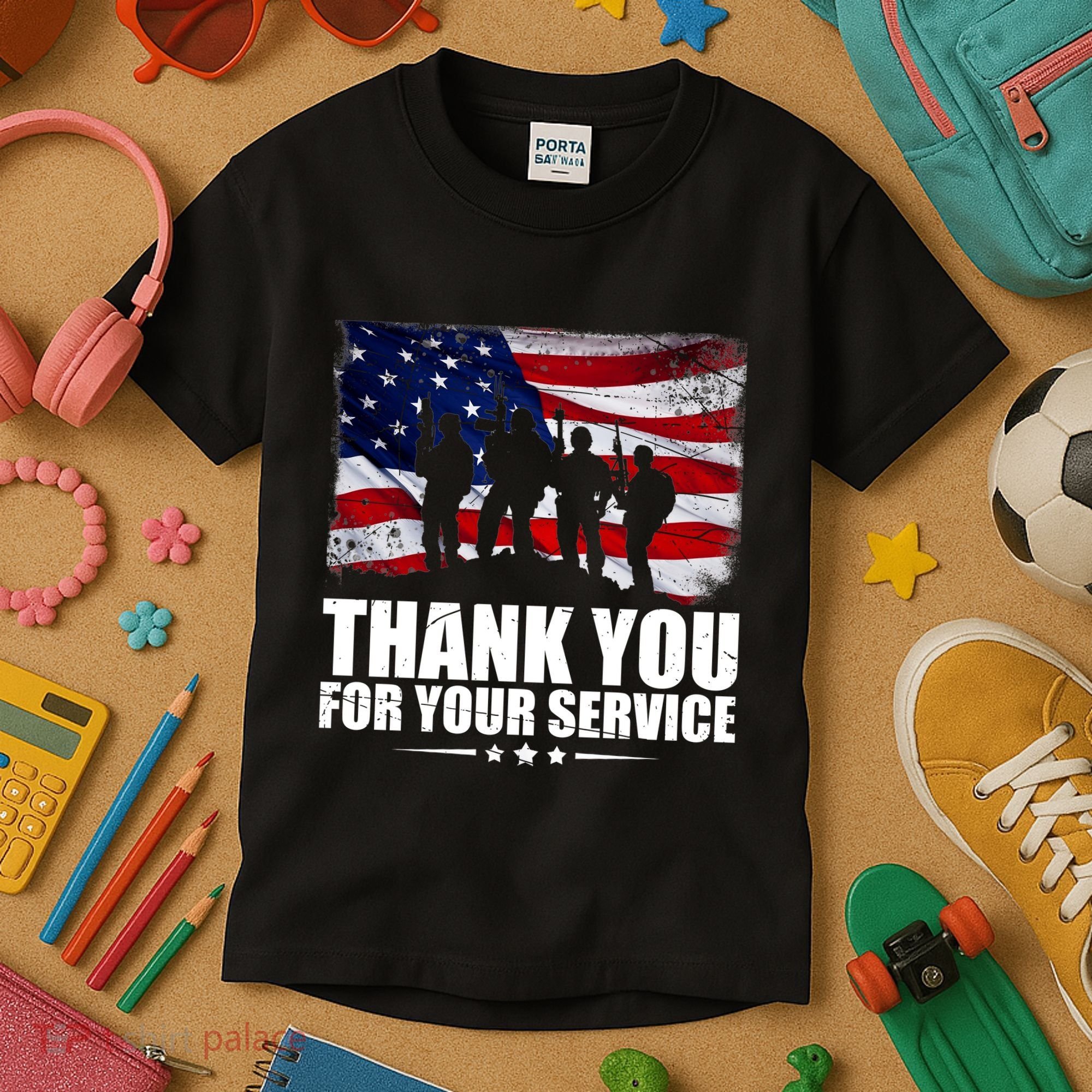 Thank You For Your Service Veteran Day Gift Kids T-Shirt