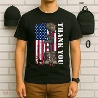 Thank You For Your Service Memorial Day USA American Flag T-Shirt thumb 6
