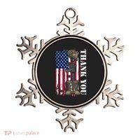 Thank You For Your Service Memorial Day USA American Flag Ornament thumb 0