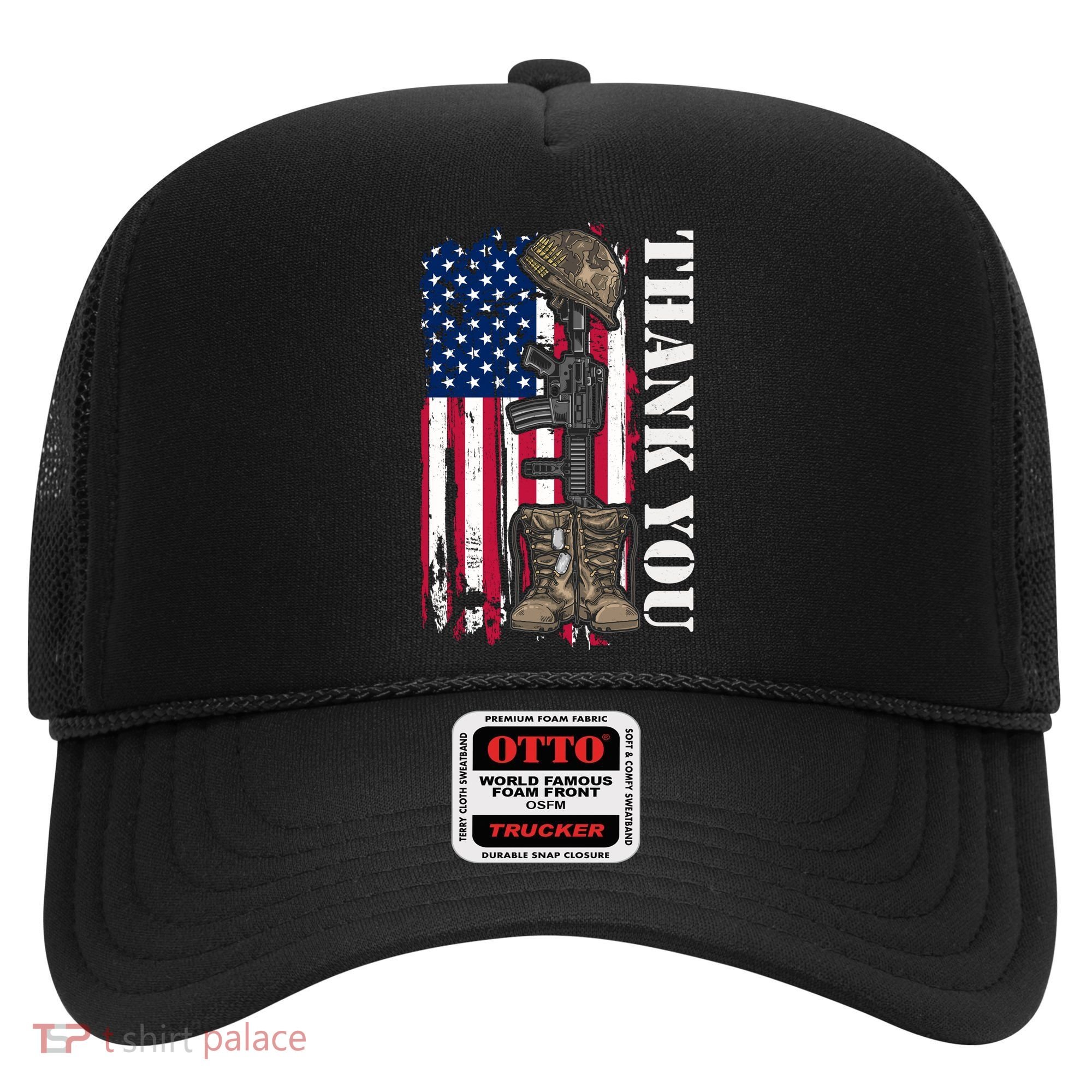Thank You For Your Service Memorial Day USA American Flag Hat