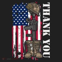 Thank You For Your Service Memorial Day USA American Flag Hat thumb 2