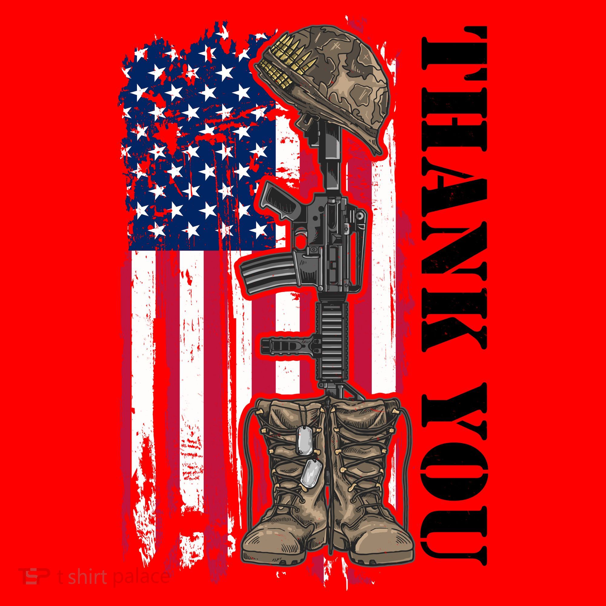 Thank You For Your Service Memorial Day USA American Flag Santa Hat