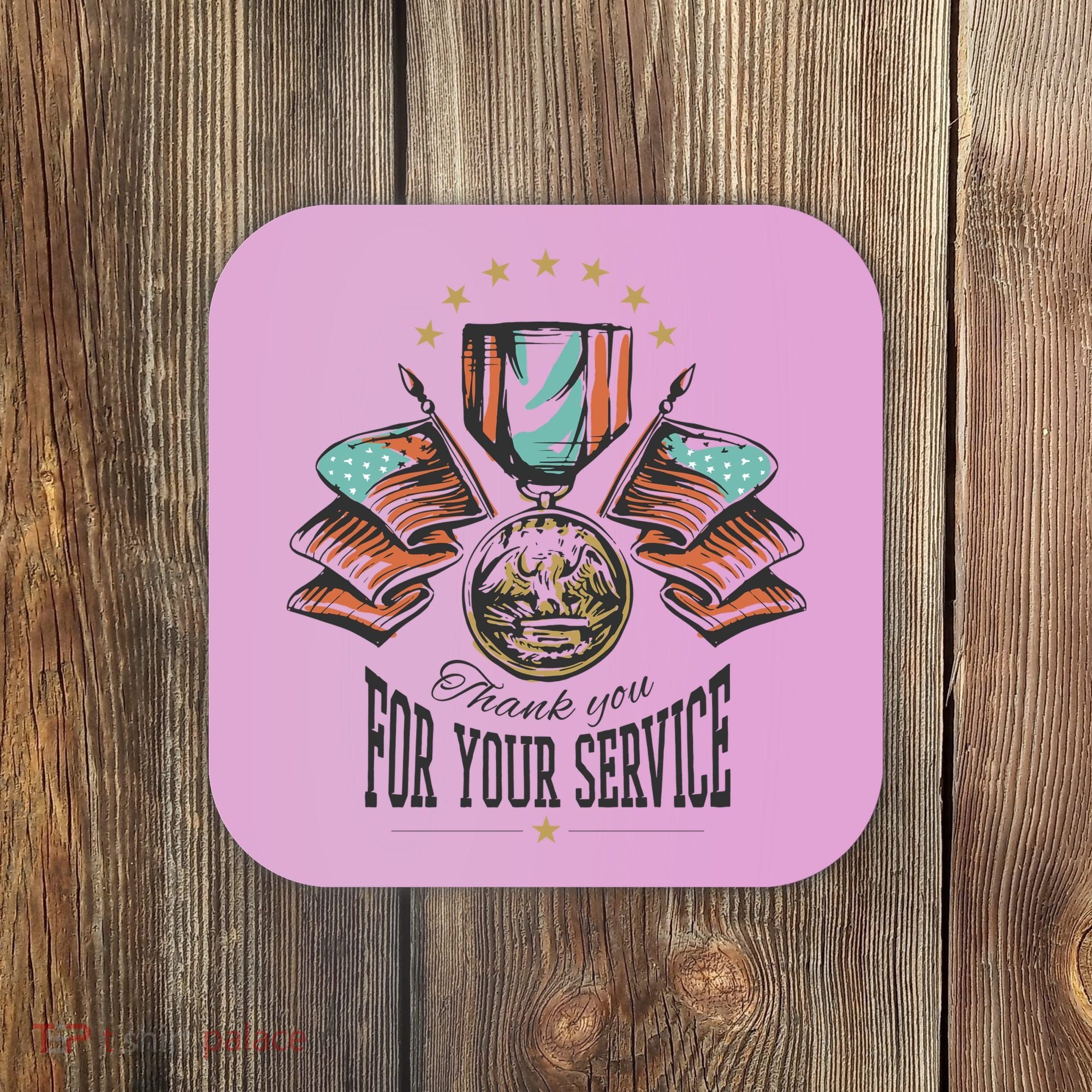 Thank You For Your Service Veteran Coaster