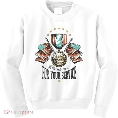 Thank You For Your Service Veteran Kids Sweatshirt