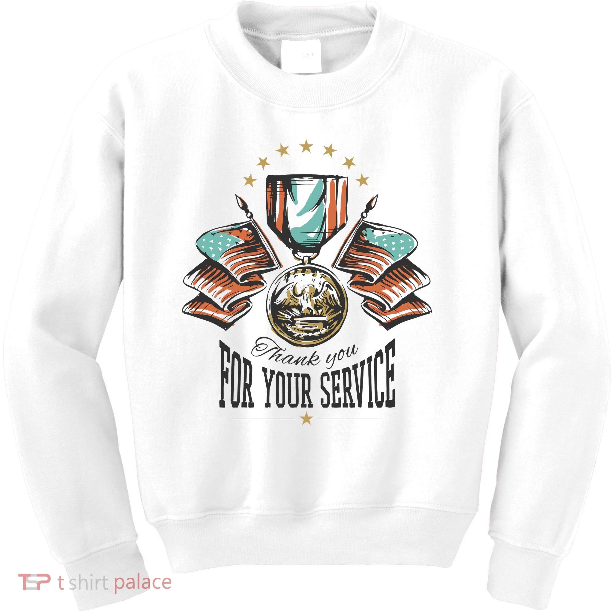 Thank You For Your Service Veteran Kids Sweatshirt