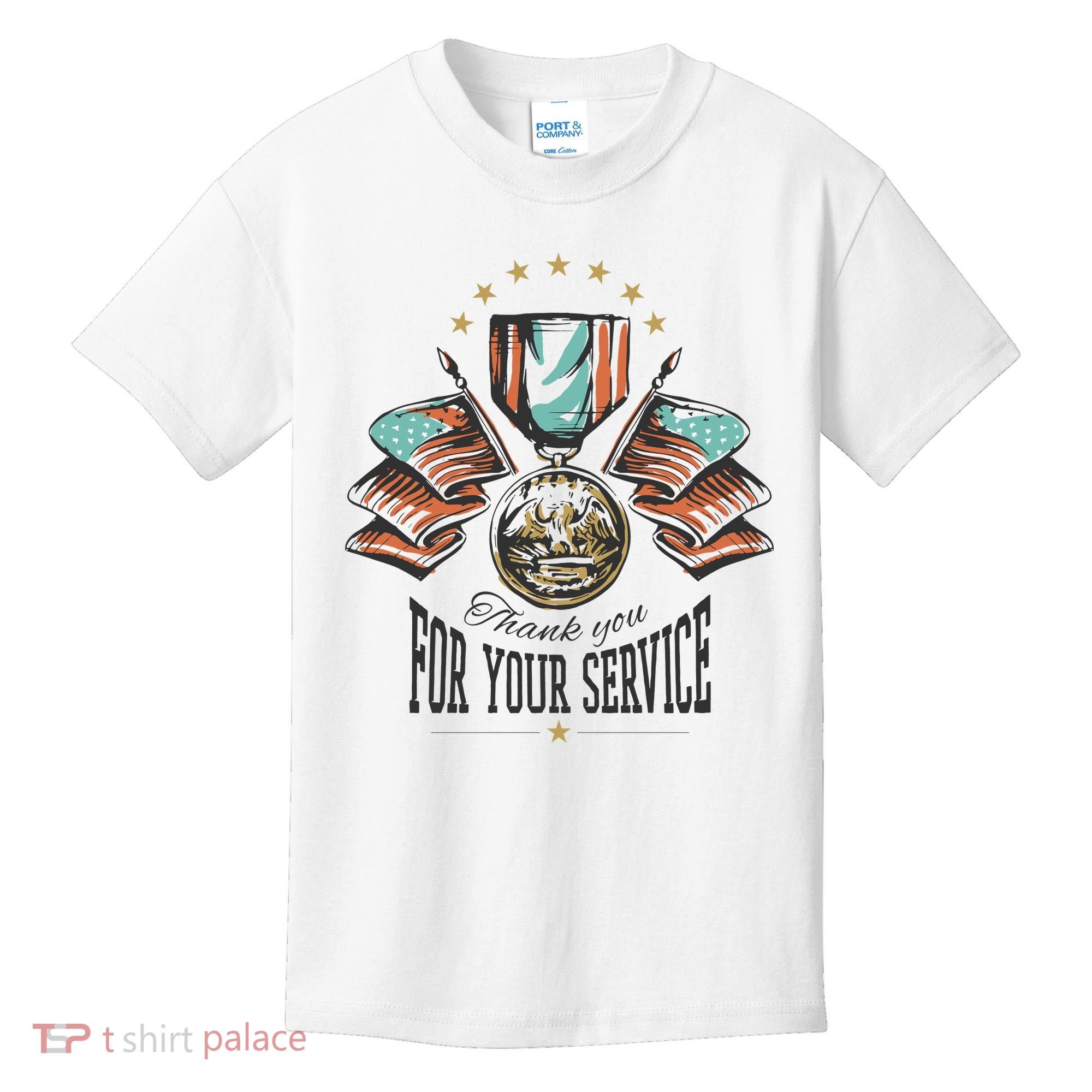Thank You For Your Service Veteran Kids T-Shirt