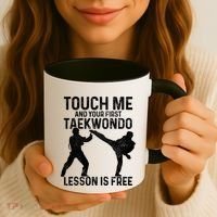 Taekwondo Your First Lesson Is Free Funny Martial Artist Gift Coffee Mug thumb 3