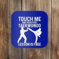 Taekwondo Your First Lesson Is Free Funny Martial Artist Gift Coaster thumb 0