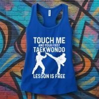 Taekwondo Your First Lesson Is Free Funny Martial Artist Gift Women's Tank Top thumb 3
