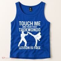 Taekwondo Your First Lesson Is Free Funny Martial Artist Gift Tank Top thumb 2