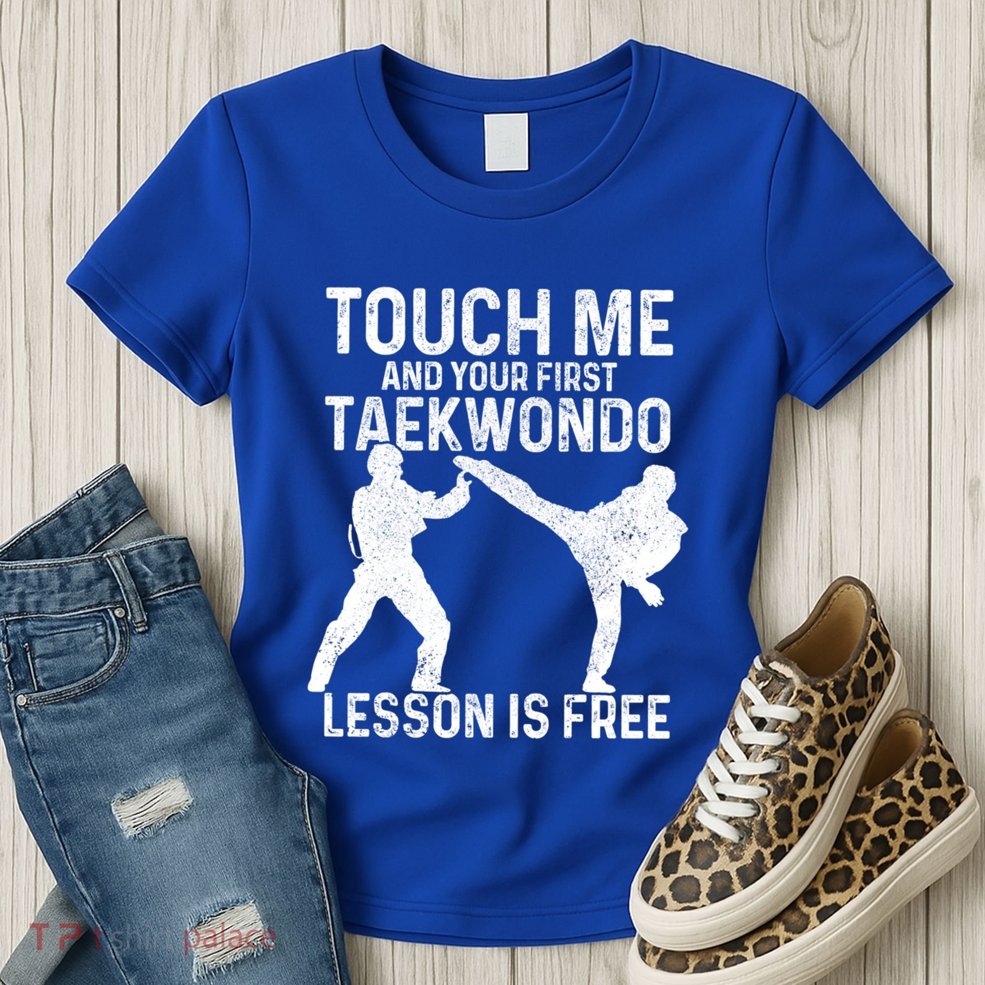 Taekwondo Your First Lesson Is Free Funny Martial Artist Gift Women's T-Shirt