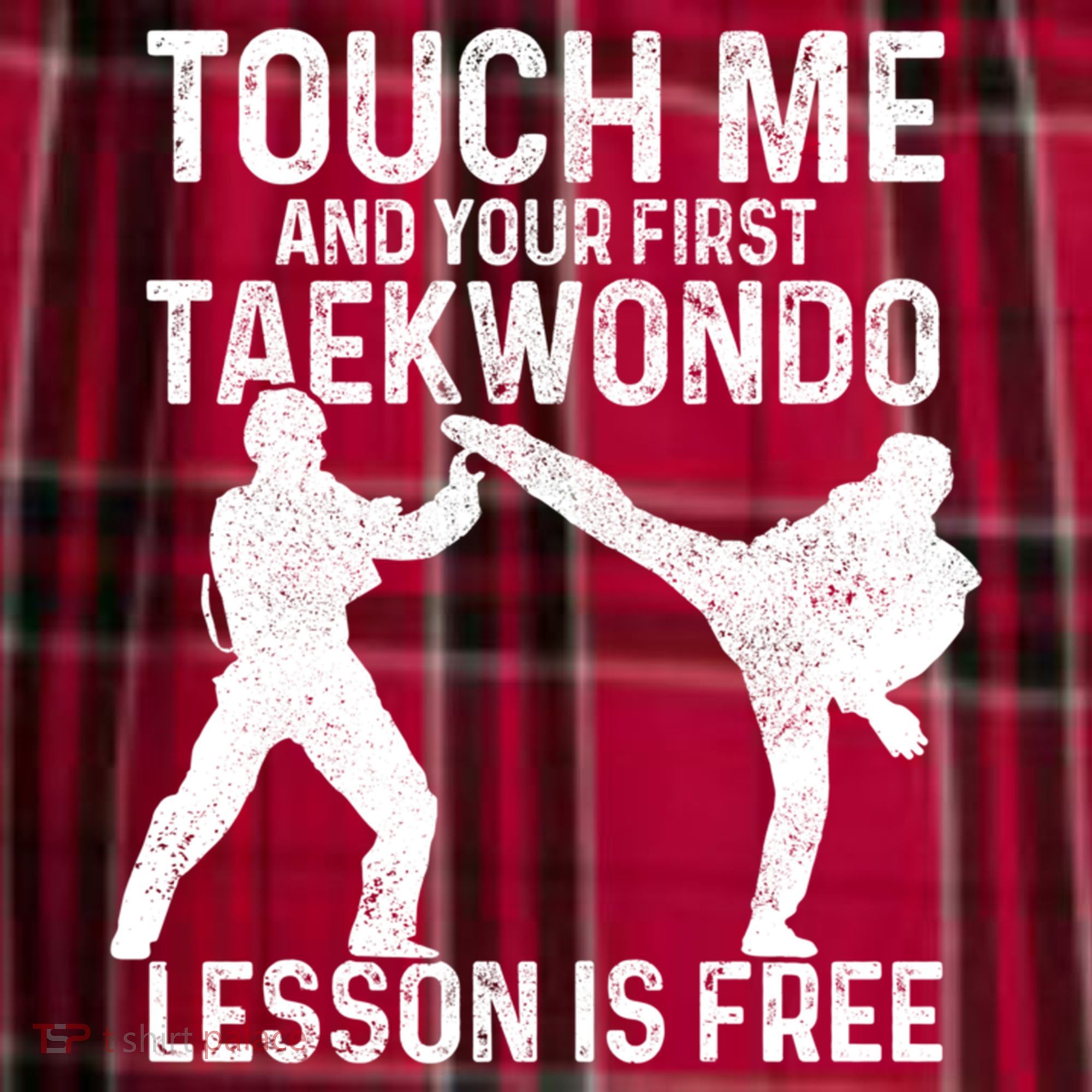 Taekwondo Your First Lesson Is Free Funny Martial Artist Gift Women's Flannel Plaid Pajama Pants