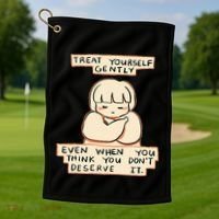 Treat Yourself Gently Even When You Think You Golf Towel thumb 1