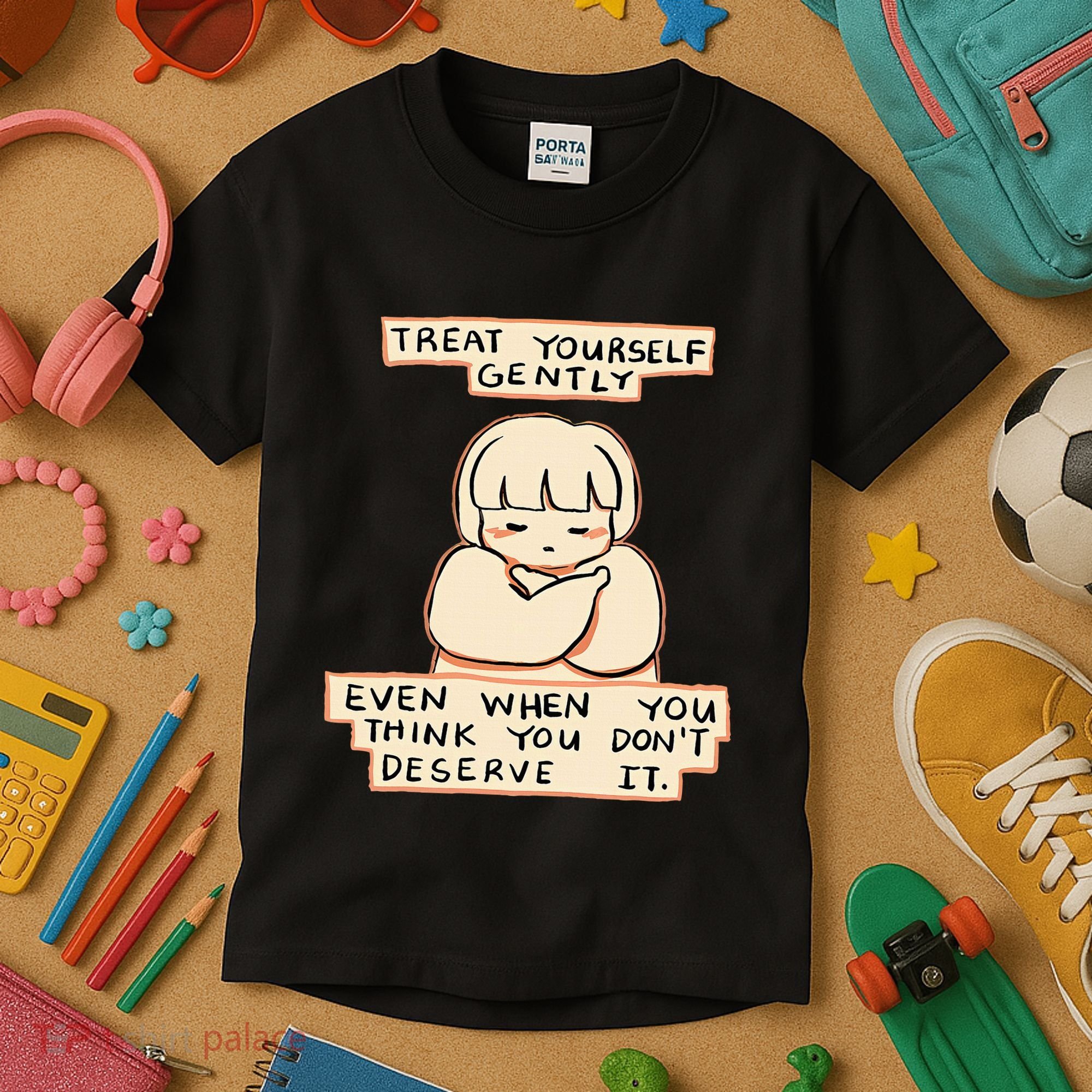 Treat Yourself Gently Even When You Think You Kids T-Shirt