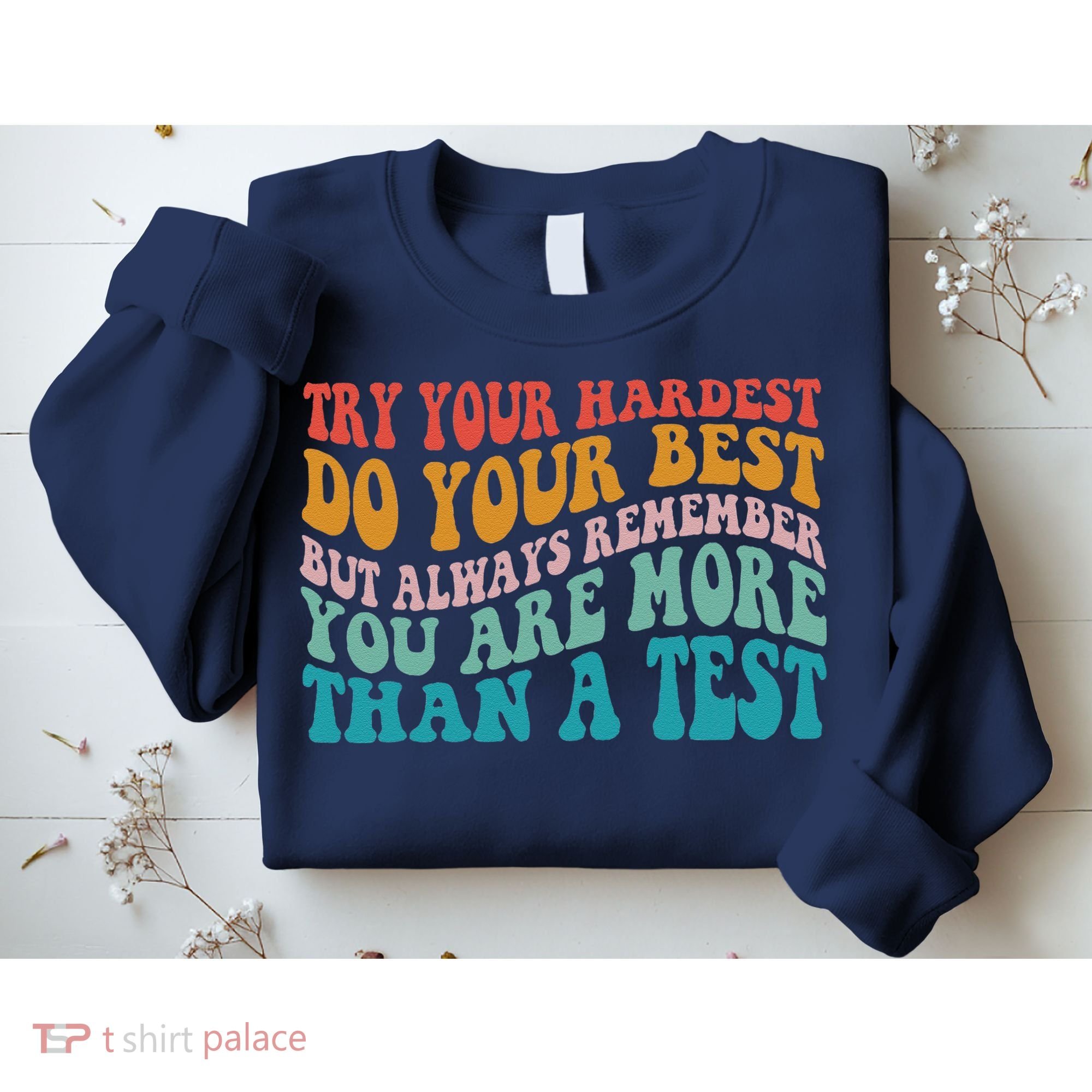 Try Your Hardest Do Your Best Teacher Te Day Sweatshirt
