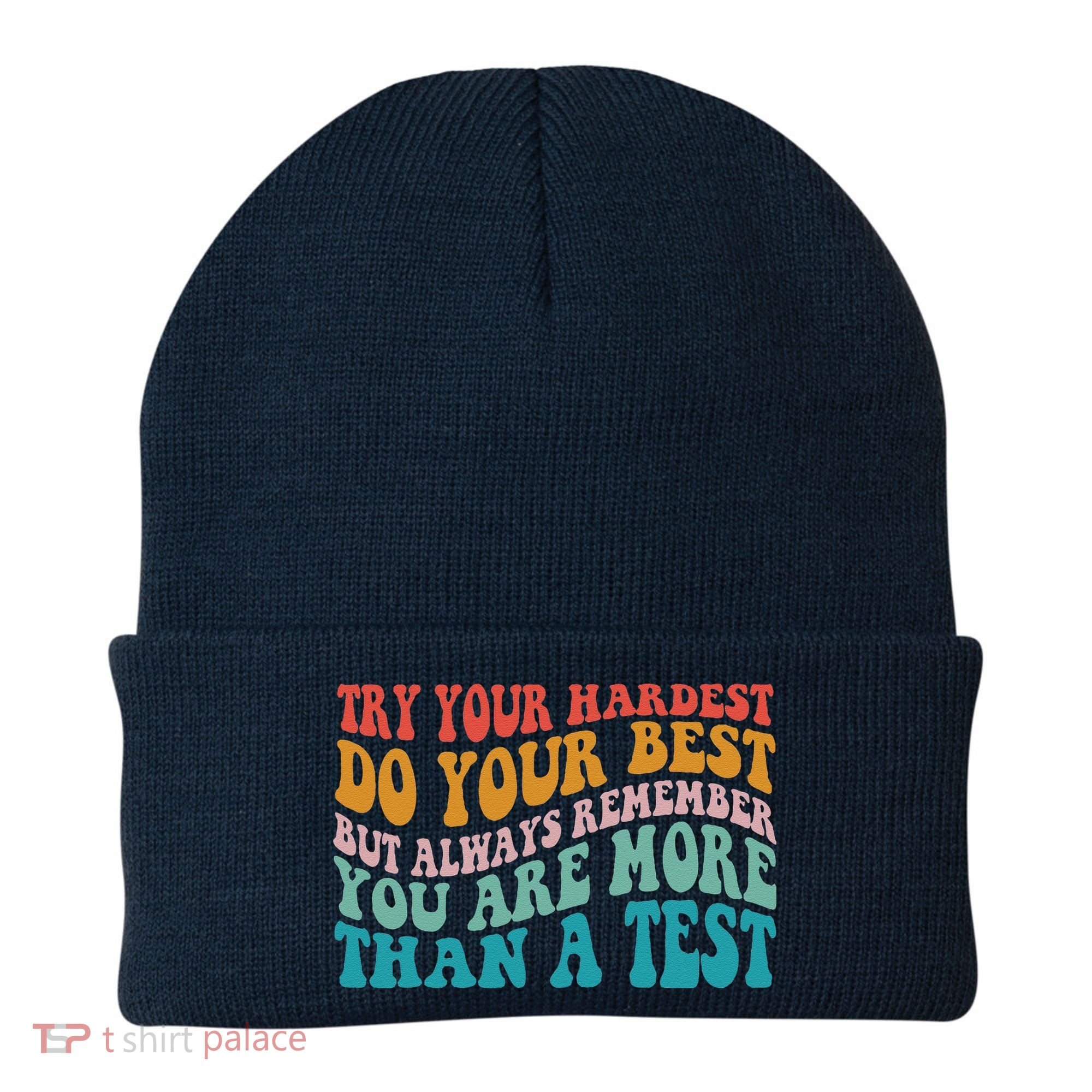 Try Your Hardest Do Your Best Teacher Te Day Beanie