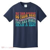 Try Your Hardest Do Your Best Teacher Te Day Kids T-Shirt thumb 0