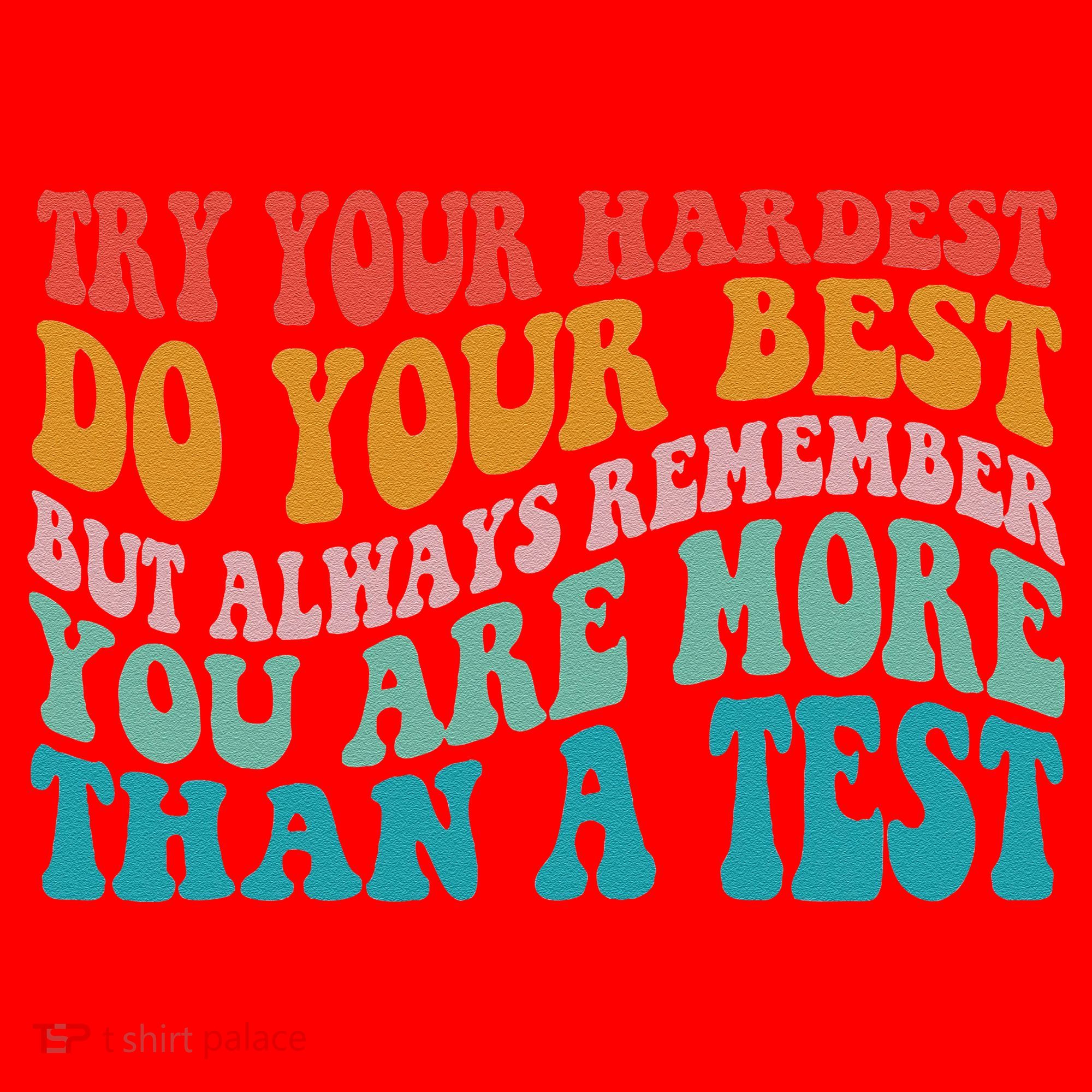 Try Your Hardest Do Your Best Teacher Te Day Santa Hat