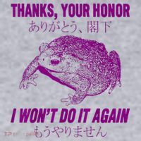 Thanks Your Honor I WonT Do It Again Frog Women's Sweatshirt thumb 2