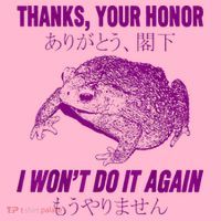 Thanks Your Honor I WonT Do It Again Frog Coaster thumb 2