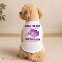 Thanks Your Honor I WonT Do It Again Frog Doggie Tank thumb 2