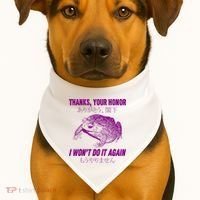 Thanks Your Honor I WonT Do It Again Frog USA-Made Doggie Bandana thumb 1