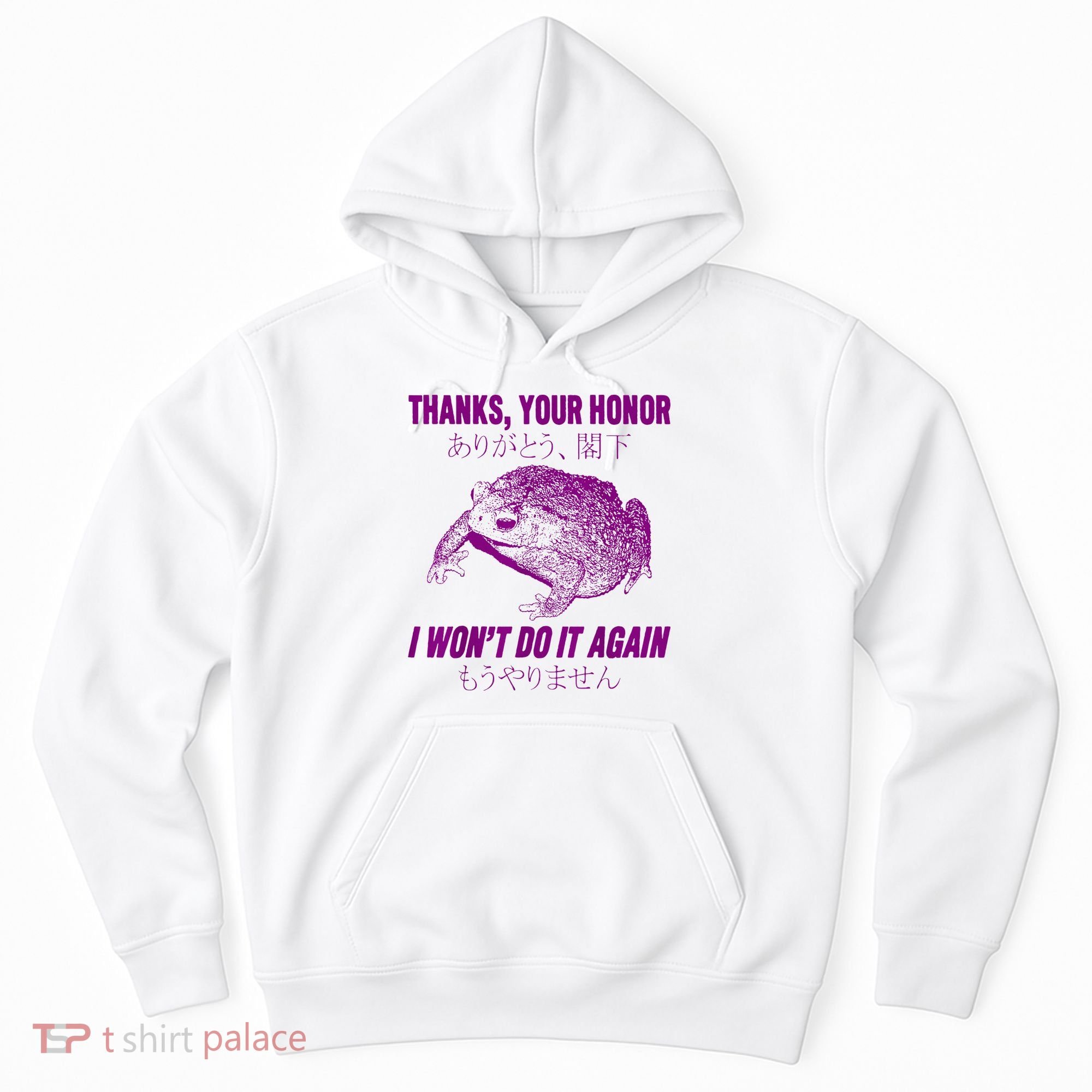 Thanks Your Honor I WonT Do It Again Frog Hoodie