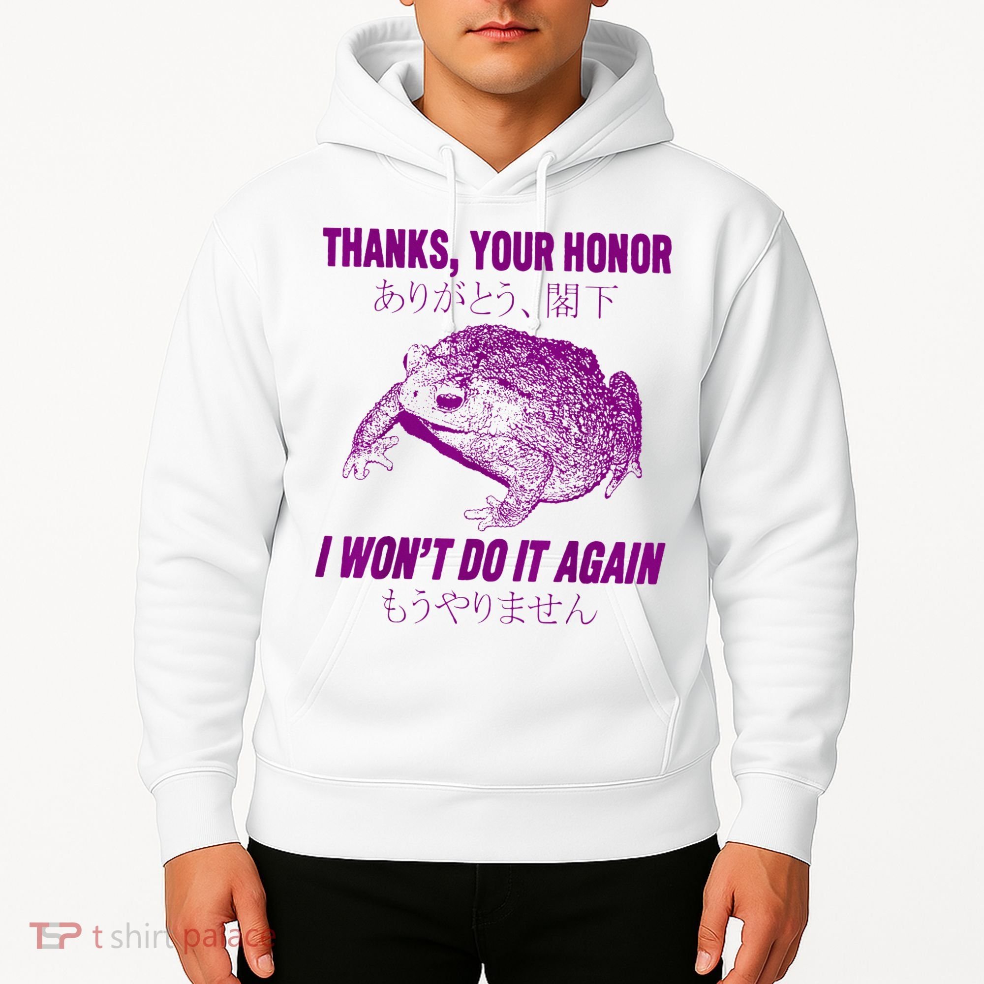 Thanks Your Honor I WonT Do It Again Frog Hoodie