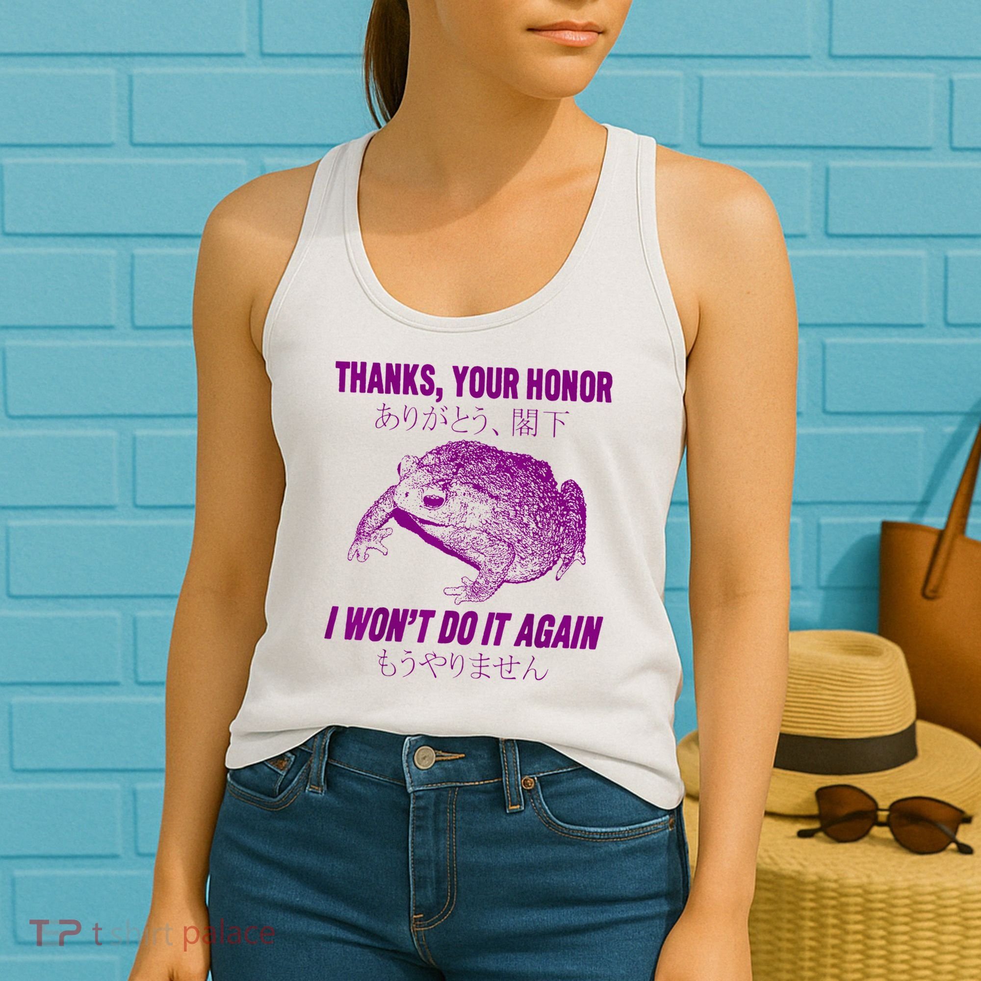 Thanks Your Honor I WonT Do It Again Frog Women's Tank Top
