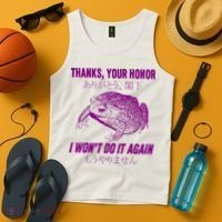 Thanks Your Honor I WonT Do It Again Frog Tank Top thumb 4