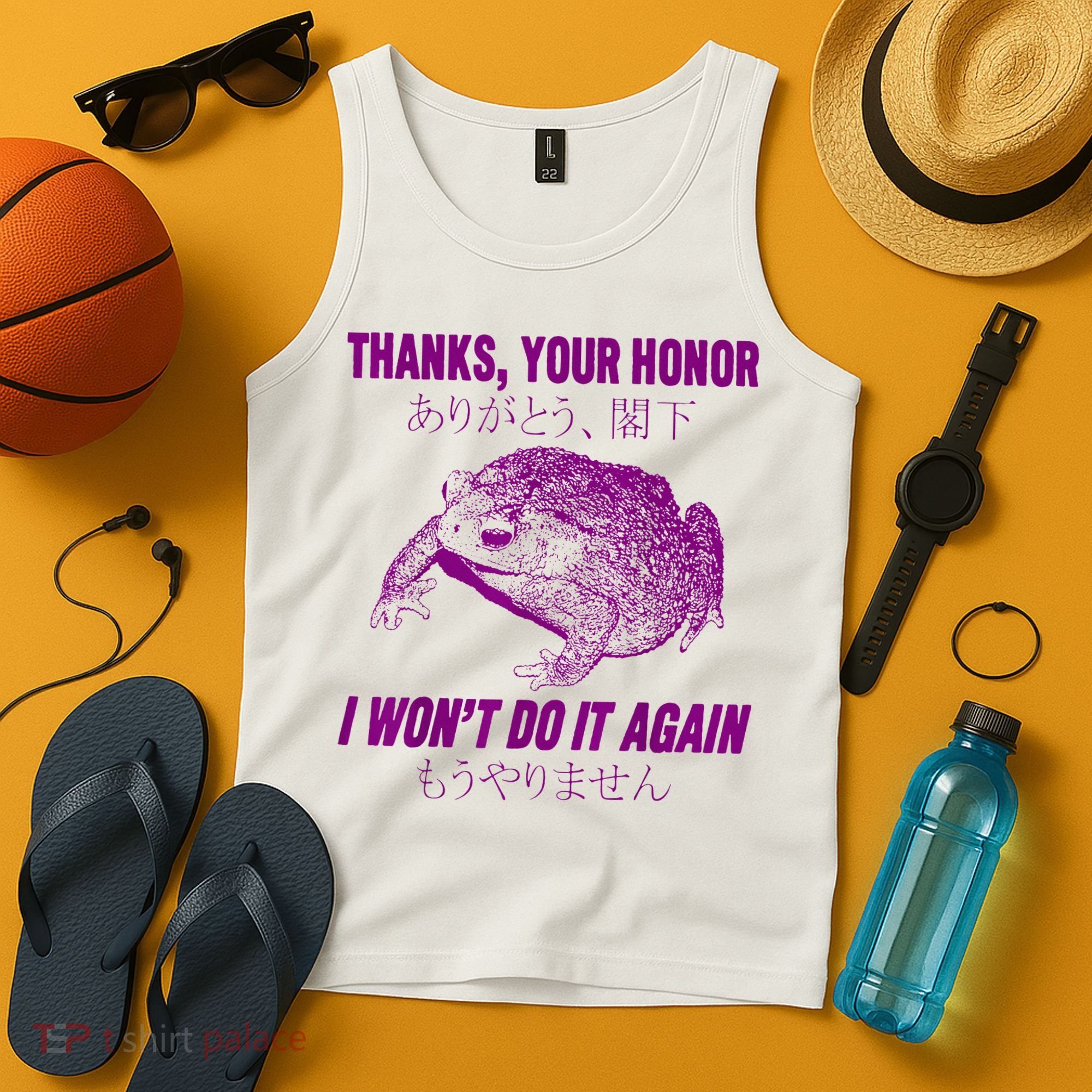 Thanks Your Honor I WonT Do It Again Frog Tank Top