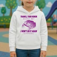 Thanks Your Honor I WonT Do It Again Frog Kids Hoodie thumb 3